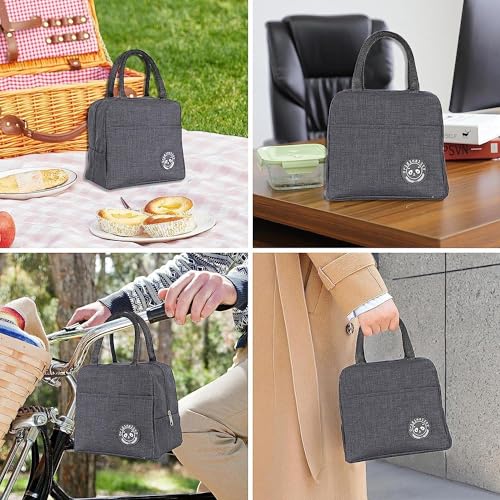 Image of Milton Lunch Box Bag | Waterproof & Leakproof Lunch Tote Organizer | Reusable Insulated Tiffin Bag for Men & Women | Perfect for Office, School, College & Travel - Grey