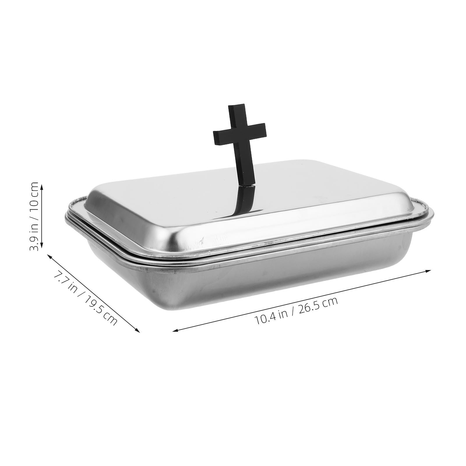 TOYANDONA Bandeja para Copa de Vino de Comunión en Acero Inoxidable Plata, Diseño Portátil y Versátil, Adecuado para Ceremonias Religiosas y Uso en Iglesias