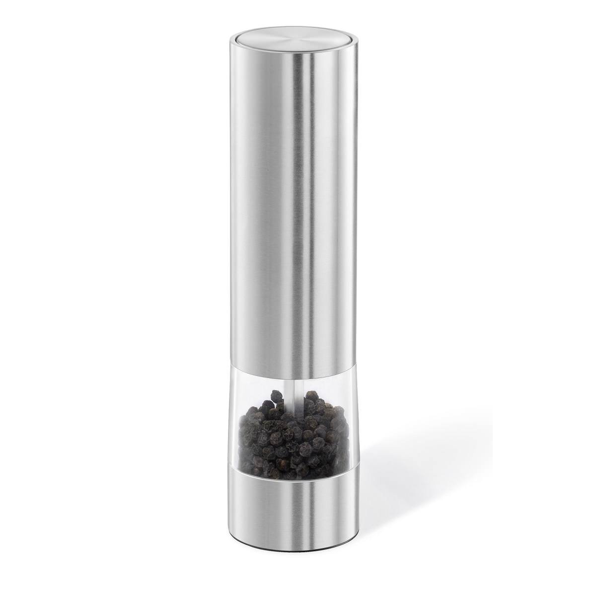 ZACK 20935 Monino eléctrica Molinillo de Pimienta, Acero Inoxidable Mate