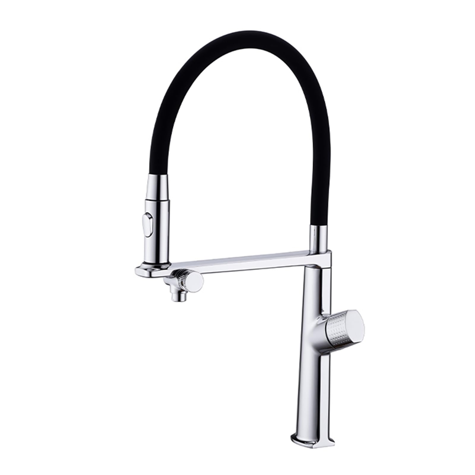 Rubinetto Tre Vie Cucina Girevole Ottone Impugnatura Singola Foro Singolo-Cromo Placcato