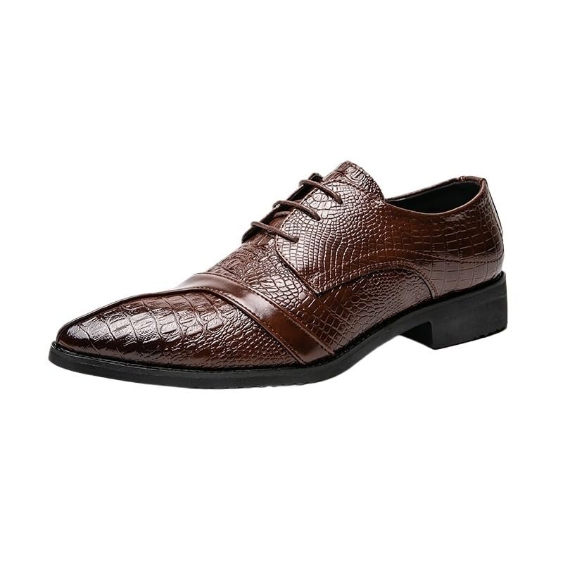 Men's Lace-up Shoes Vintage Leather Oxford Shoes Handmade Men's Business Formal Shoes for Business & Wedding