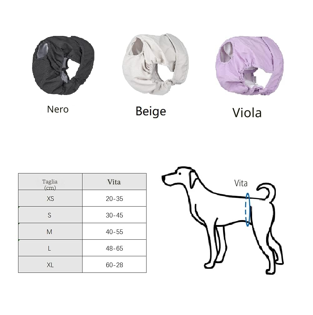 Pannolini Lavabili per Cani Femmine, Mutande Riutilizzabili per Cane in Calore, Pannolini Sanitari per Cane Femmina Altamente Assorbenti (3-Packs, M)