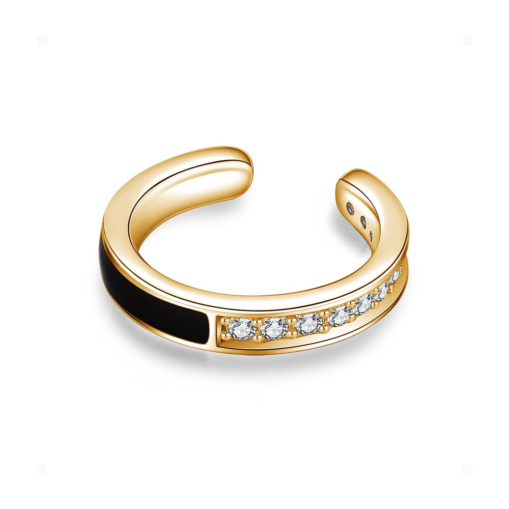 immobirdEar Cuff Pendientes Clip de Oreja Plata de ley 925 Zirconia Pendientes Cartílago non- Piercing ​para Hombres y Mujeres