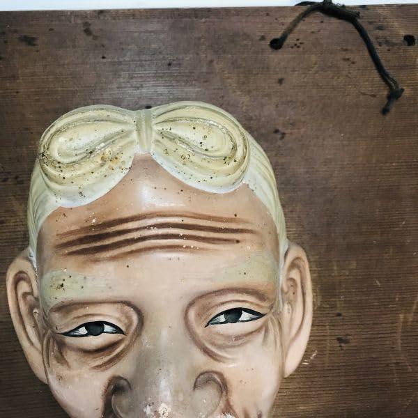 陶板の女性の面 半立体 昭和初期 壁掛け 陶板の女性の面 半立体 昭和初期 壁掛け