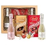 Lindt Chocolate & Prosecco Hamper for Women Gifts - Chocolates Gift Box of Assorted Truffles, Prosecco Sparkling Wine. Christmas Gifts for Women, Birthdays