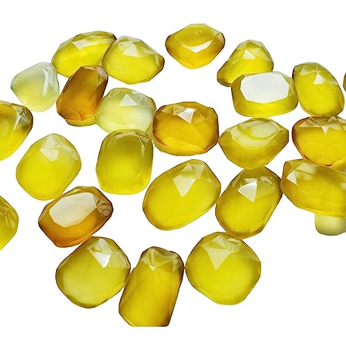 Calcédoine jaune coupe rose pour vos ateliers bijoux bohèmes