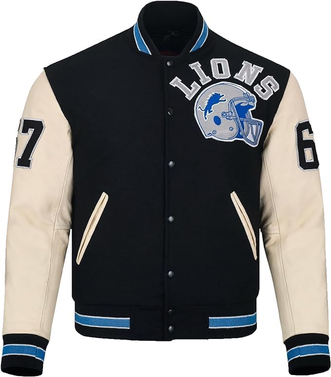 Hills Cop Axel Foley Varsity Jacket | Men’s Alex Beverly Murphy Cop Detroit Blue Lions Jacket