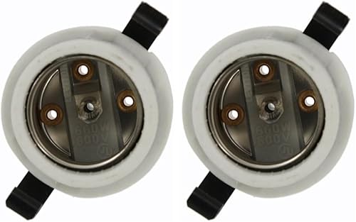 Leviton 8885 Base mediana LMPHLDR INC SNAP-en blanco, 1 unidad (paquete de 2)