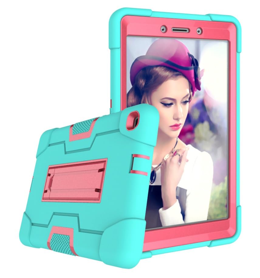Heavy Duty Case Protection Case Compatible with Samsung Galaxy Tab A 8.0 (2019) SM-290/T295 Case Tablet Silicone Case with Kickstand, Heavy Duty