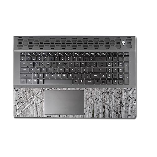 Image of MightySkins Carbon Fiber Skin Compatible with Alienware M18 R1 (2023) Full Wrap Kit - Birch Forest | Protective, Durable Textured Carbon Fiber Finish | Easy to Apply & Change Styles | Made in The USA