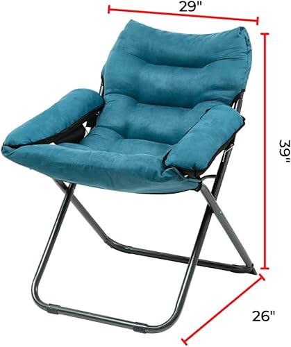 Miniatura 3 de DormCo Silla Club - Felpa y extra alta - Azul lago verde azulado