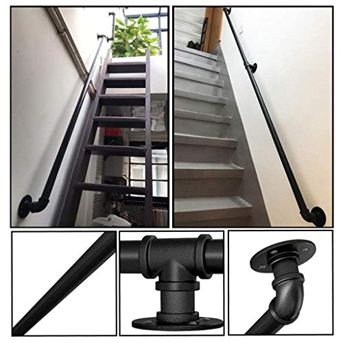 Main courante d'escalier 30 cm en fer prévenant les chutes sur terrasse - 8