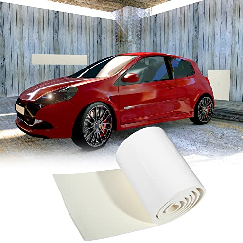 X AUTOHAUX Car Garage Wall Guard, 200x200x6.5cm, White, EVA, PE Foam, Bumper Protector, 78.74"x7.87"x0.26" - Image 2