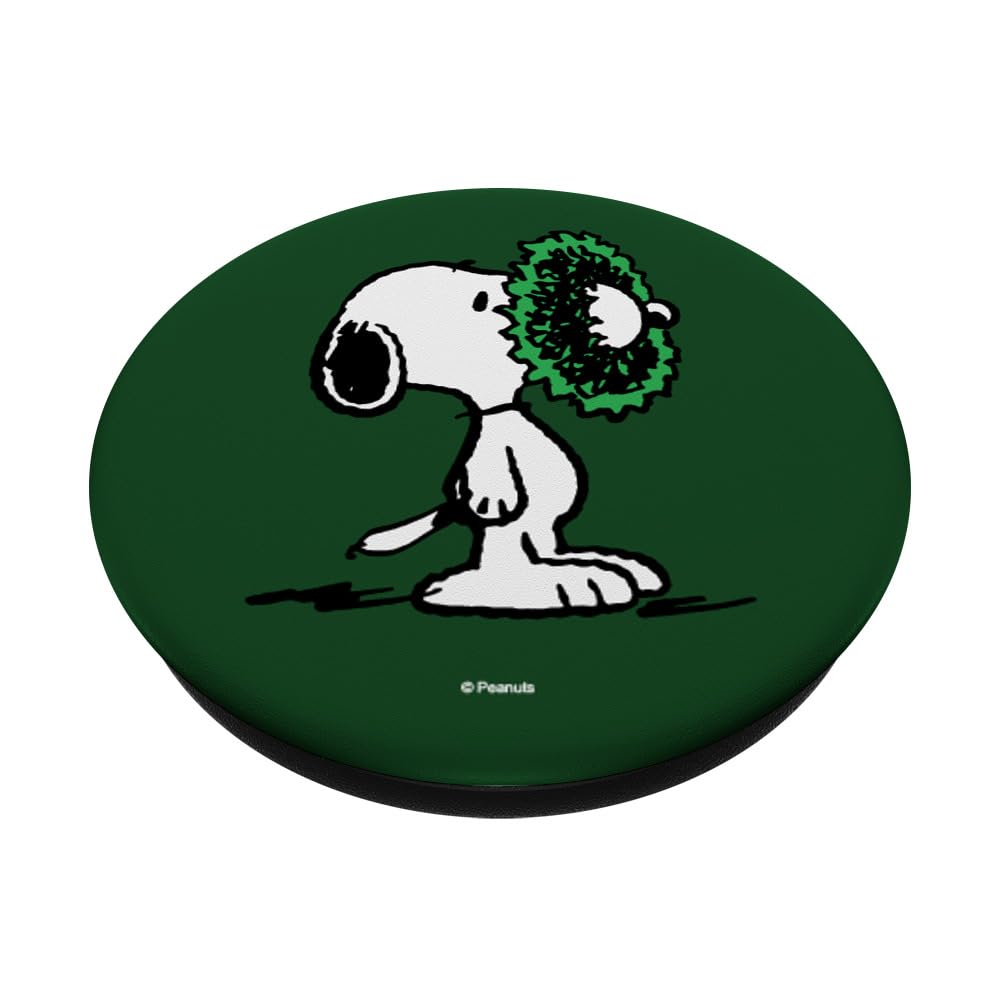 Amazon.com: Peanuts Snoopy Holiday Be Merry Wreath PopSockets