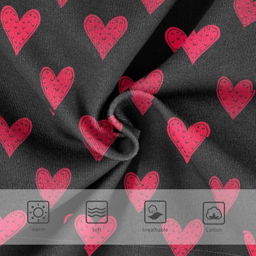 Joisal Toddlers Underwear Floral 2t Cotton Panties Little Girl Artistic Kids Undies Briefs Stylized Red Hearts Black3