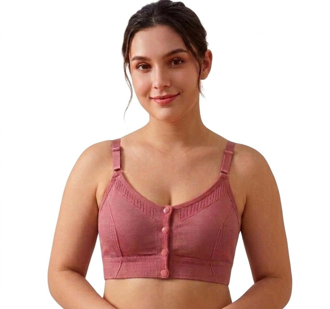 padded feeding bra for mothers – front open sports bralette with high support and breathable nursing bras for breastfeeding cotton wireless maternity bra seamless support