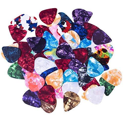coloré en celluloïd médiators pour guitare – Lot de 50 – pour guitare acoustique, basse et guitare électrique 0.46mm - Les Beatles, Paul McCartney, John Lennon, RIngo Starr, George Harrison coloré en celluloïd médiators pour guitare – Lot de 50 – pour guitare acoustique, basse et guitare électrique 0.46mm – Image 3