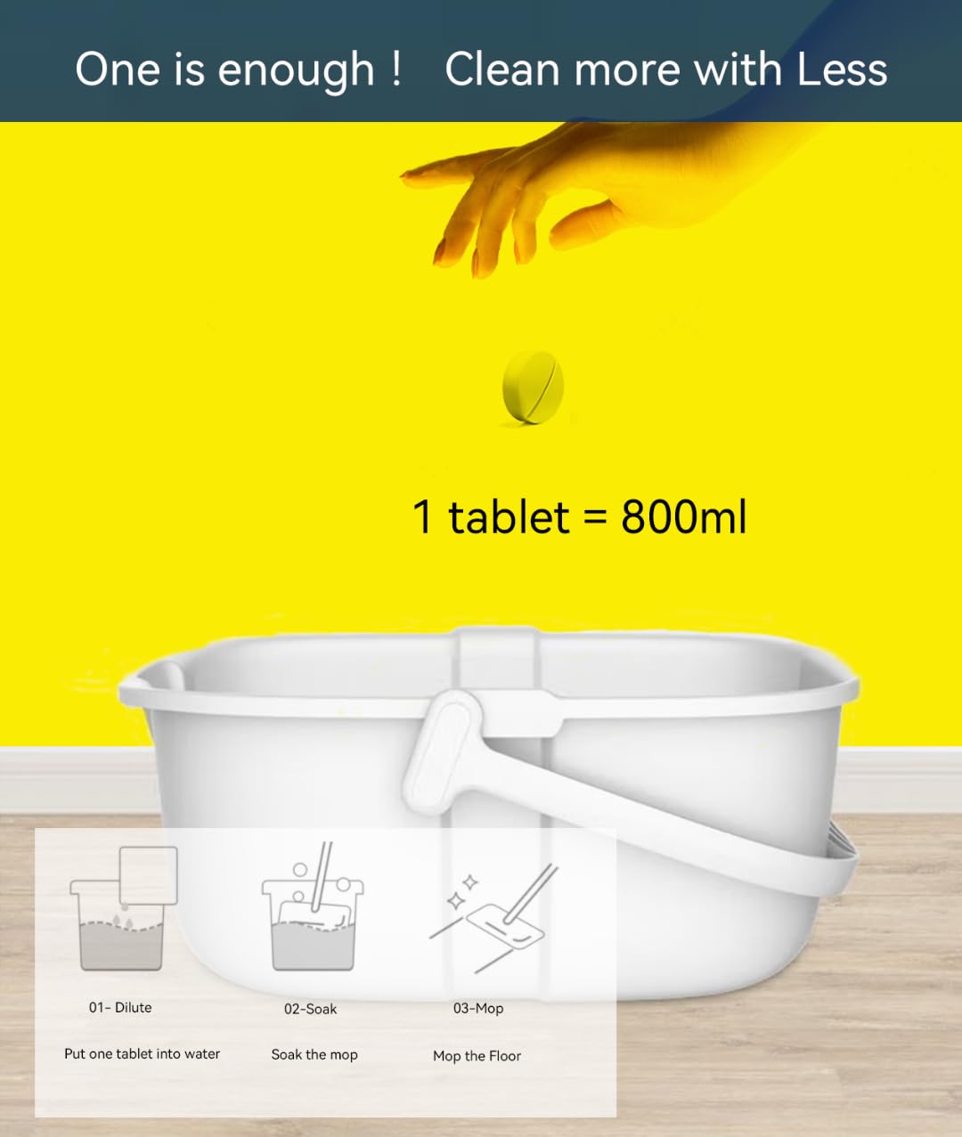 EVNODO 10PCS Concentrated Floor Cleaner, No Rinsing Household Cleaning Supplies, Kids and Pet safe Floor Cleaning Solution, Suitable for all flooring types.