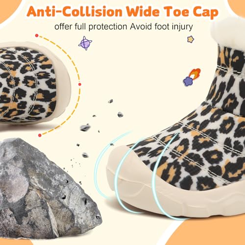 Baby Boy Girl Winter Shoes Warm Slip On Snow Boots Infant Comfortable Water Resistance Indoor Outdoor Shoes for First Walkers Lightweight Toddler Fur Slippers2