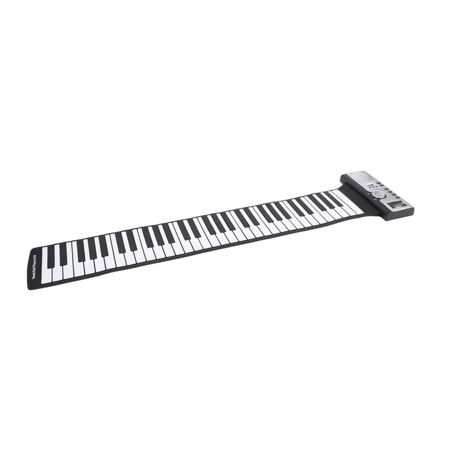 GOWENIC Pianoforte Digitale Pieghevole con 128 Toni |Tastiera Roll Up a 61 Tasti per Principianti Modalità Insegnamento MIDI