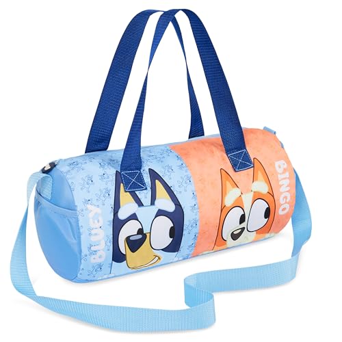 Bluey Bolsa de Deporte para Niños, Bolsa de Viaje con Correas Ajustables (Bluey Bingo)