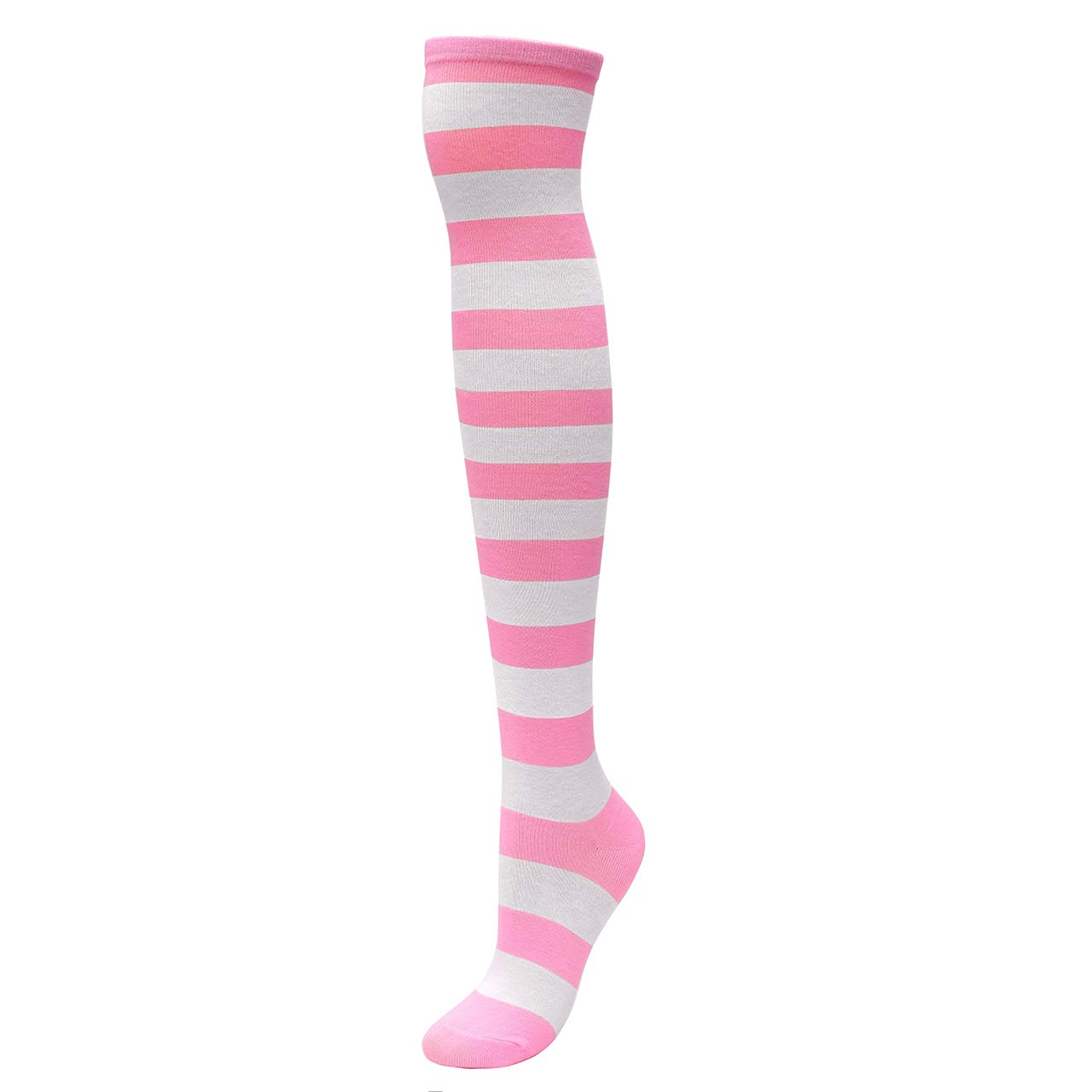 AylissStriped Over Knee Thigh Socks High Thigh Long Stocking Boot Leg Women Costume Cosplay Girls Novelty Daily Wear