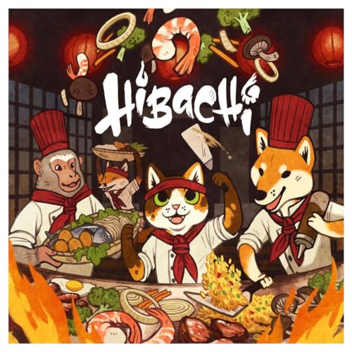 Hibachi Board Game | Fast-Paced Dexterity Game | Fun Teppeanyaki Cooking Themed Strategy Game for Adults and Kids | Ages 10+ | 2-4 Players | Average Playtime 45 Minutes | Made by Matagot