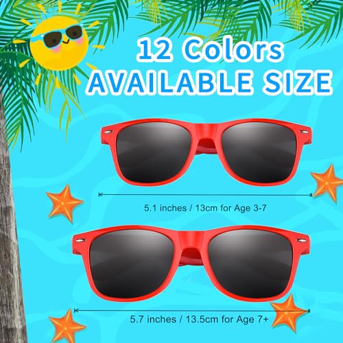Morcheiong Neon Sunglasses Bulk Sunglasses Party Favors for Birthday Beach Pool Party , Multiple Quantity Options, 12 Colors3