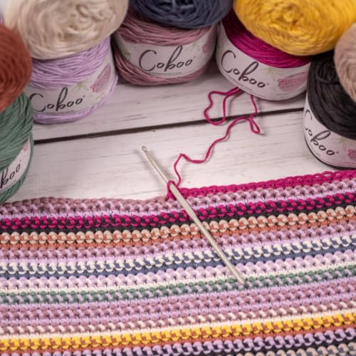 Image of Lion Brand Yarn, Coboo Cotton Blend Crochet Yarn, Pinot Noir, Red, 1 Pack