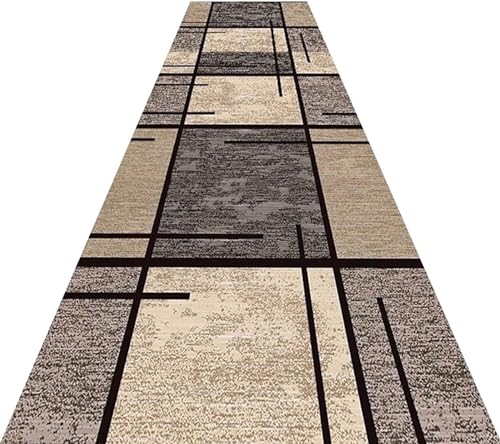 AMSXNOO Alfombra Pasillo Largo, Alfombra Antimanchas, Antideslizante Entrada Estera por Corredor Cocina Sala Dormitorio, Múltiples Tallas, Personalizable