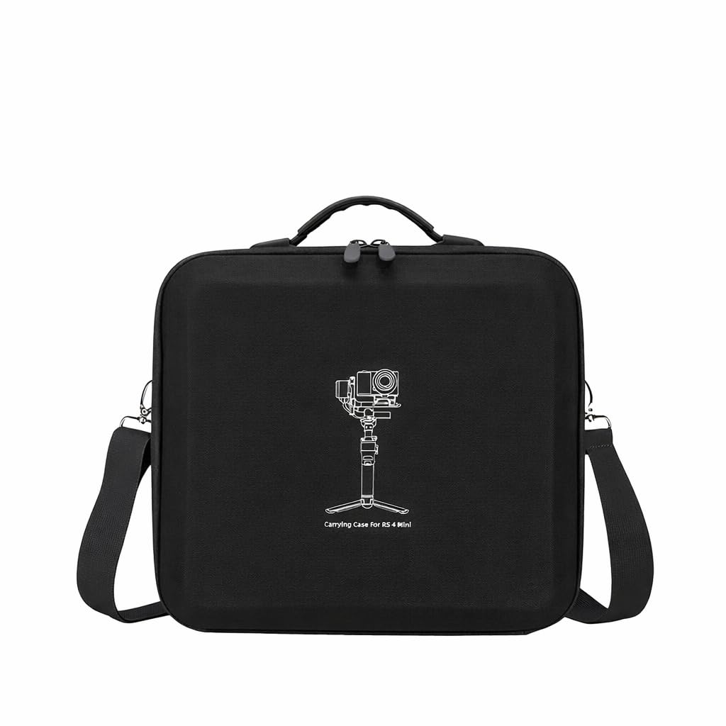 GetZget® Black Carrying case Bag for DJI Rs 4 Mini DSLR Gimbal and Accessories Protection Water SplashProof Luggage Storage Case (RS4-Mini)-image-2