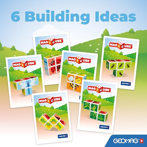 Image of Geomag Magicube Insect 4pcs Magnetic Blocks - Magnetic Building Blocks for Toddlers 1-3, Montessori Toys for 1+ Year Old, Autism Sensory Product, Magnets for Kids