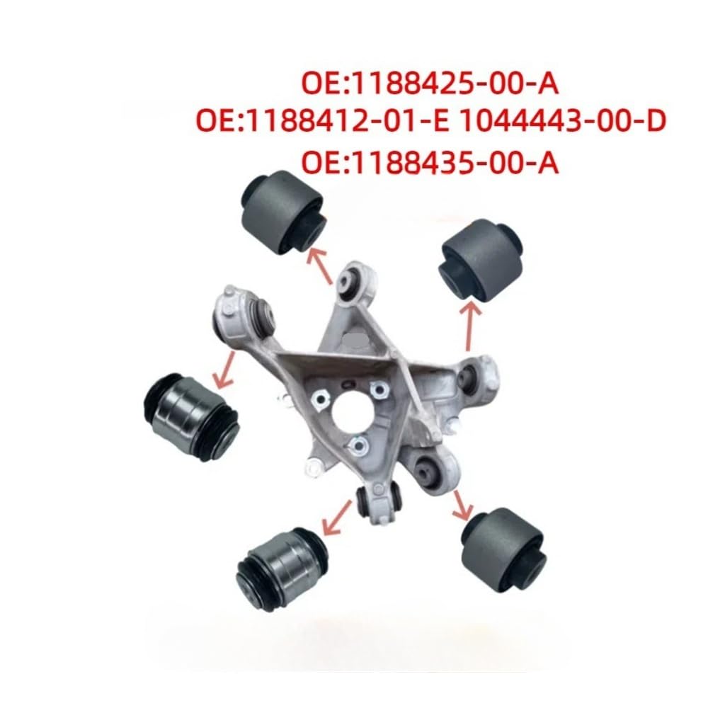 Zestaw 5 tulei wahacza tylnego zawieszenia do modelu Tesl 3/Y 1044425-00-D 1188435-00A Strony