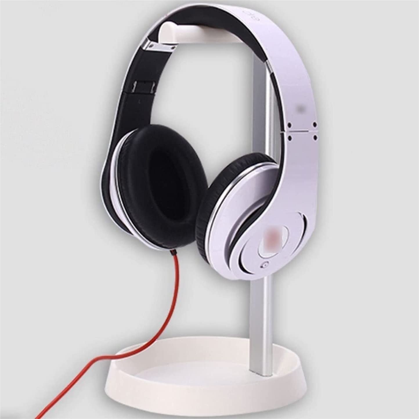 Support Support De Casque en Métal Base Plateau Stockage Multifonctions Adaptée À Tous Les Écouteurs Casque(Blue,Silver)
