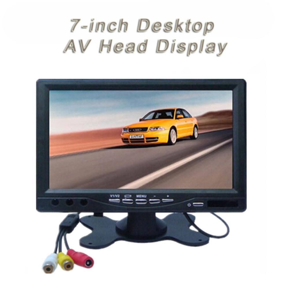 rutell Portable 7 Inch Mini TV Monitor - High-Definition Digital Screen, PAL/NTSC Compatible, 12-35V Voltage