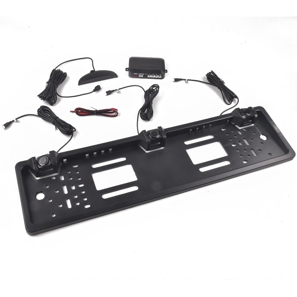 Kit sensori parcheggio Sensore di parcheggio per auto con telaio in | Sensore di parcheggio per auto con telaio in lamiera e radar di retromarcia con 3 sensori