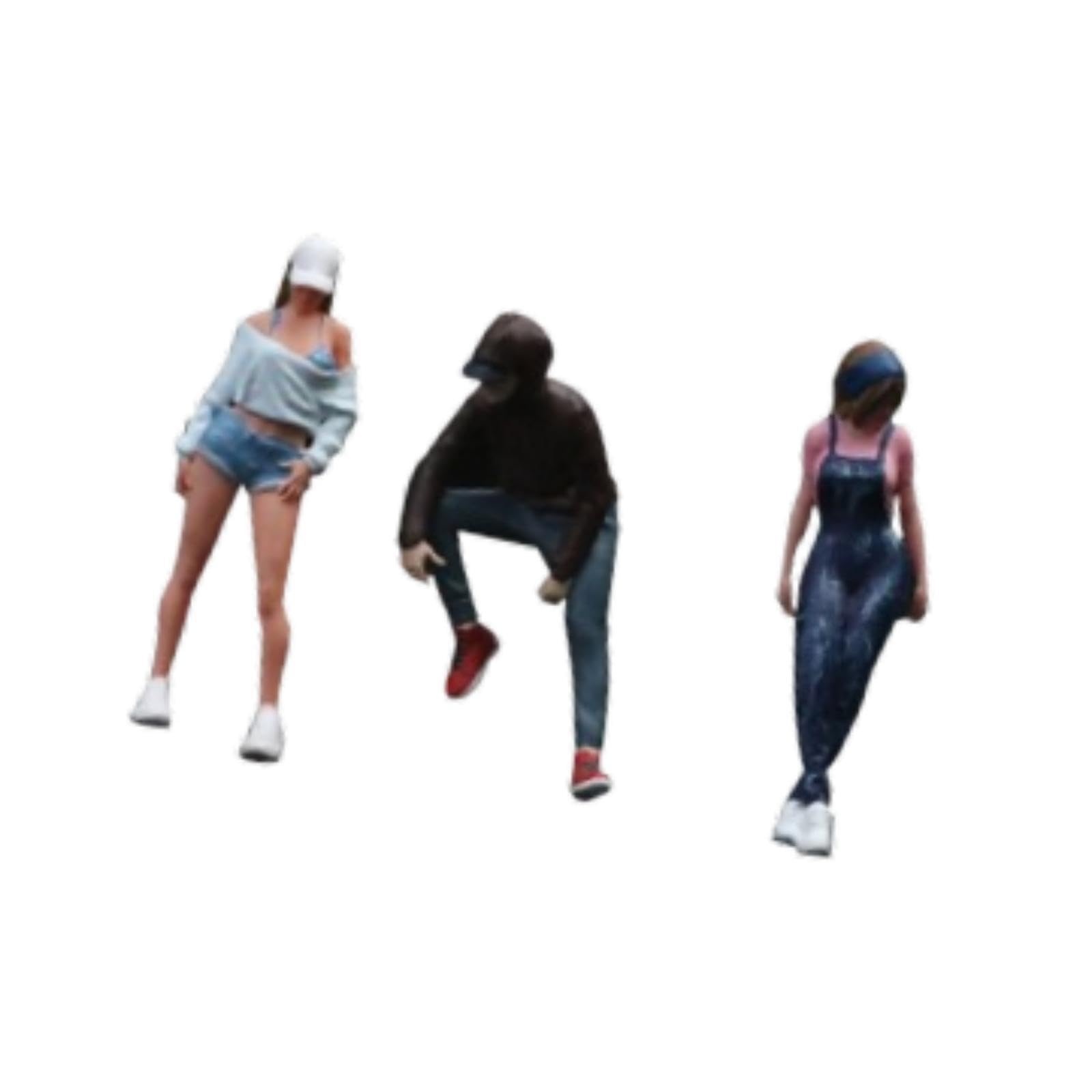 Sciarpa artistica Ragazzo Ragazza con gambe lunghe Diorama Figure | miniature di persone Set Espositori da collezione Figure di persone in Per scala 1/64 Piccoli modelli in resina