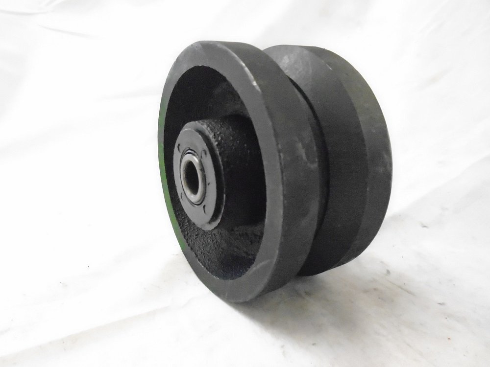 4" X 2" V-Groove 7/8" Iron Steel Caster Wheel 600lbs Each (4)