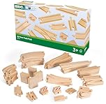 BRIO World 50 Piece Train Track Pack for Kids Age 3 Years Up - Wooden Railway Accessories and Add Ons