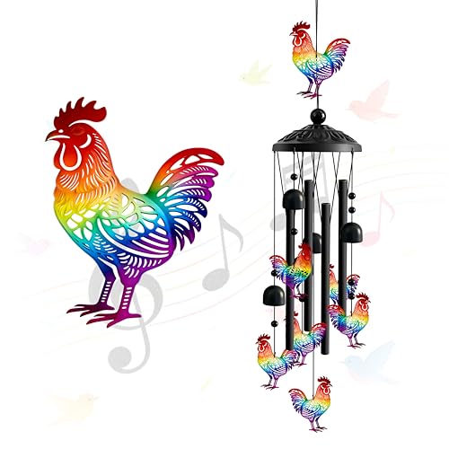 Wind Chimes for Outside Deep Tone Memorial Windchimes for Patio Porch Balcony Decoration Memorial Wind Chimes Gifts for Mothers Day Women Mom Grandma Sister(Chicken)
