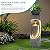 Ultym 40" Tall Outdoor Water Fountain, Dual-Layer Column Garden Fountain with Bird Feeder, Resin Soothing Cascading Waterfall Foutain for Patio, Backyard, Garden or Porch Decor