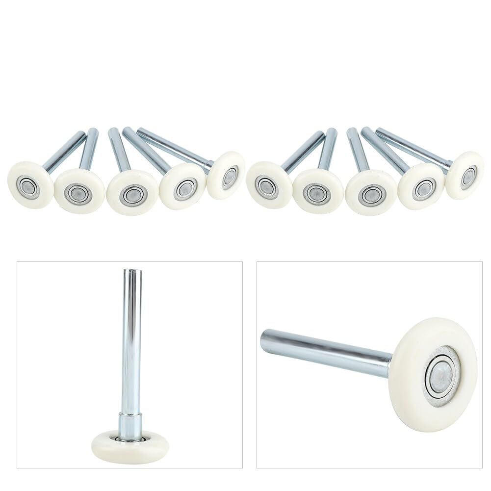 NCONCO Lot de 10 roues de porte de garage en nylon - Roulements de rechange sectionnels à 2 tiges réutilisables - Plus de 100 000 cycles