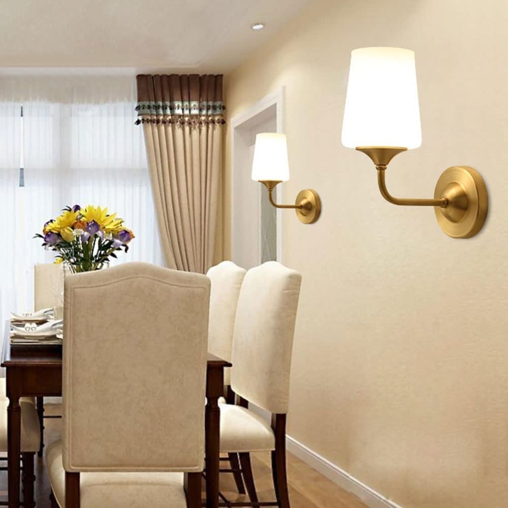Luxus wandleuchten Alle Kupfer Einfache Rustikale E27 Wandleuchte Retro Wohnzimmer Esszimmer Wandleuchte Hotel Schlafzimmer Nachttisch Studie Nacht Leselampe Gang Gang Glas Wandleuchte