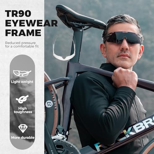 Image of ROCKBROS Photochromic Cycling Sunglasses UV Protection Bike Sport Grey