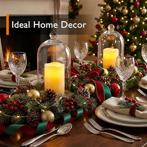 Image of Homemory 3 inchx5 inch Flameless Candles, Outdoor Waterproof, Battery Operated LED Pillar Candles with Remote Control and Timer, Plastic, Long Lasting