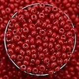 Preciosa Seed Beads 8/0 for Jewelry,Craft and Embroidery Making, Cherry Red Color(100 Gram)