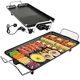 ✅Fácil de limpiar: con superficie antiadherente, la placa caliente de la parrilla requiere muy poco aceite o grasa extra para cocinar. Con tan poco aceite, cocinar es más saludable y limpiar más fácilmente. El enchufe de alimentación se puede separar de la base del horno, lo que facilita la limpieza.