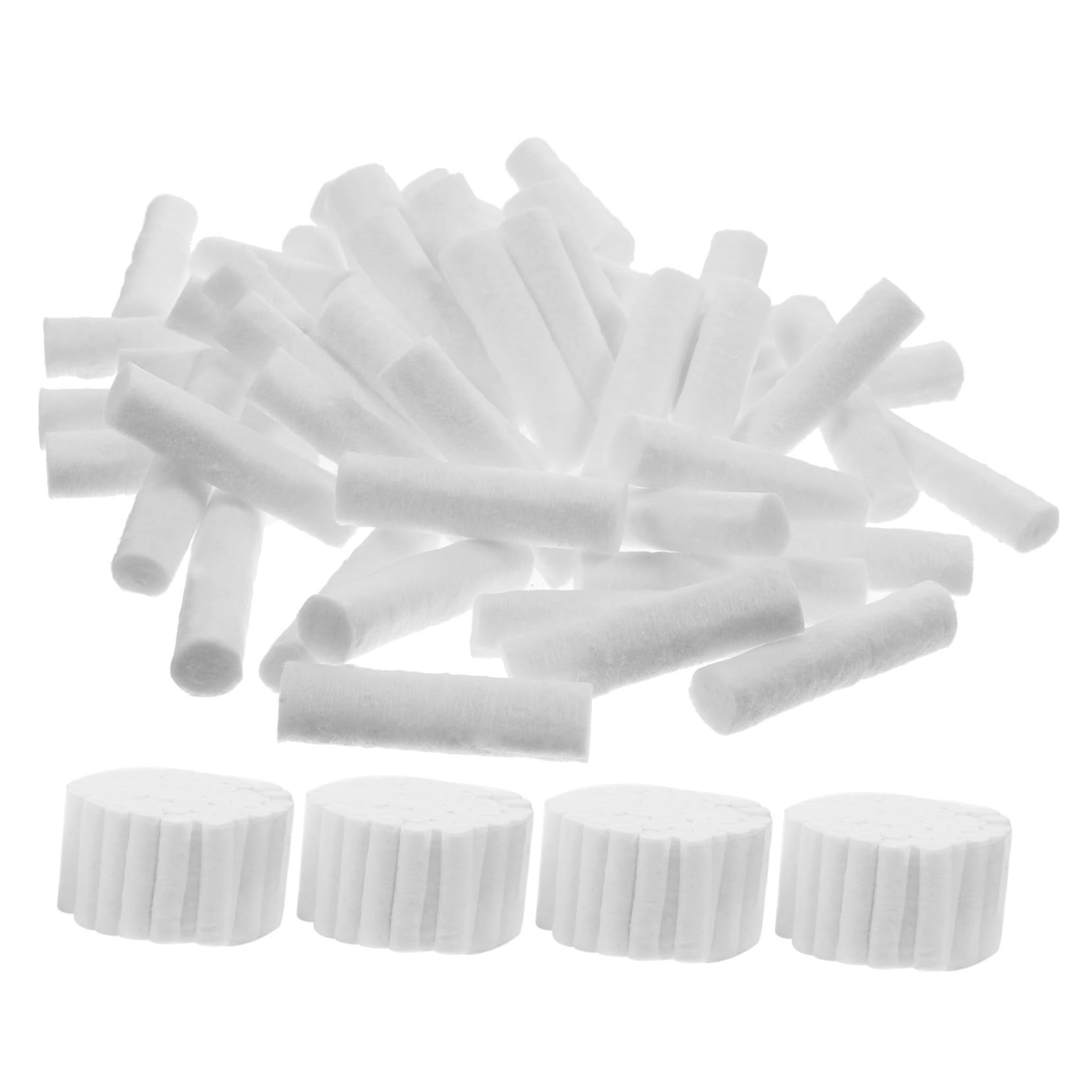 Cabilock Mundwatte Baumwolle 5 Stück 8x38mm Flexible Hämostatische Cotton Rollen zum Blutstillen Formstabil für Zahnärztliche Eingriffe und Selbstgemacht Reinigung der Zähne Weiß