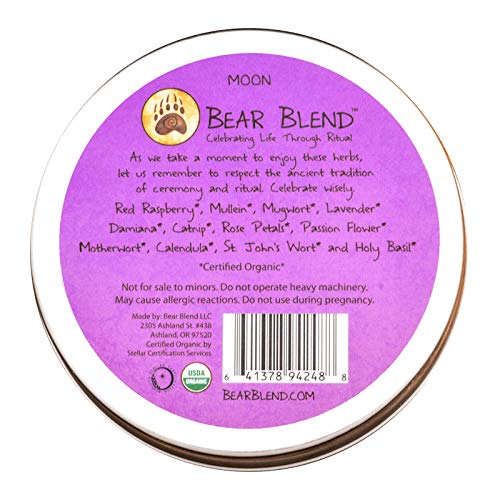 Moon ⁠— Bear Blend Organics Ceremonial Herbal Smoking Blend ⁠— Handcrafted Nicotine-Free Tobacco Alternative Used with Herbal Cigarettes, Pipes, and Tea - Thumbnail 2