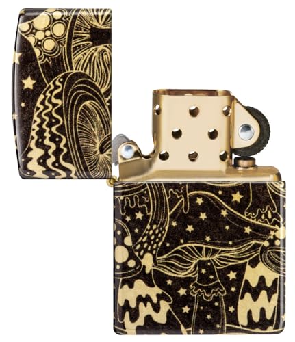 Encendedor de bolsillo Zippo Mushroom Drift latón bruñido miniatura 5